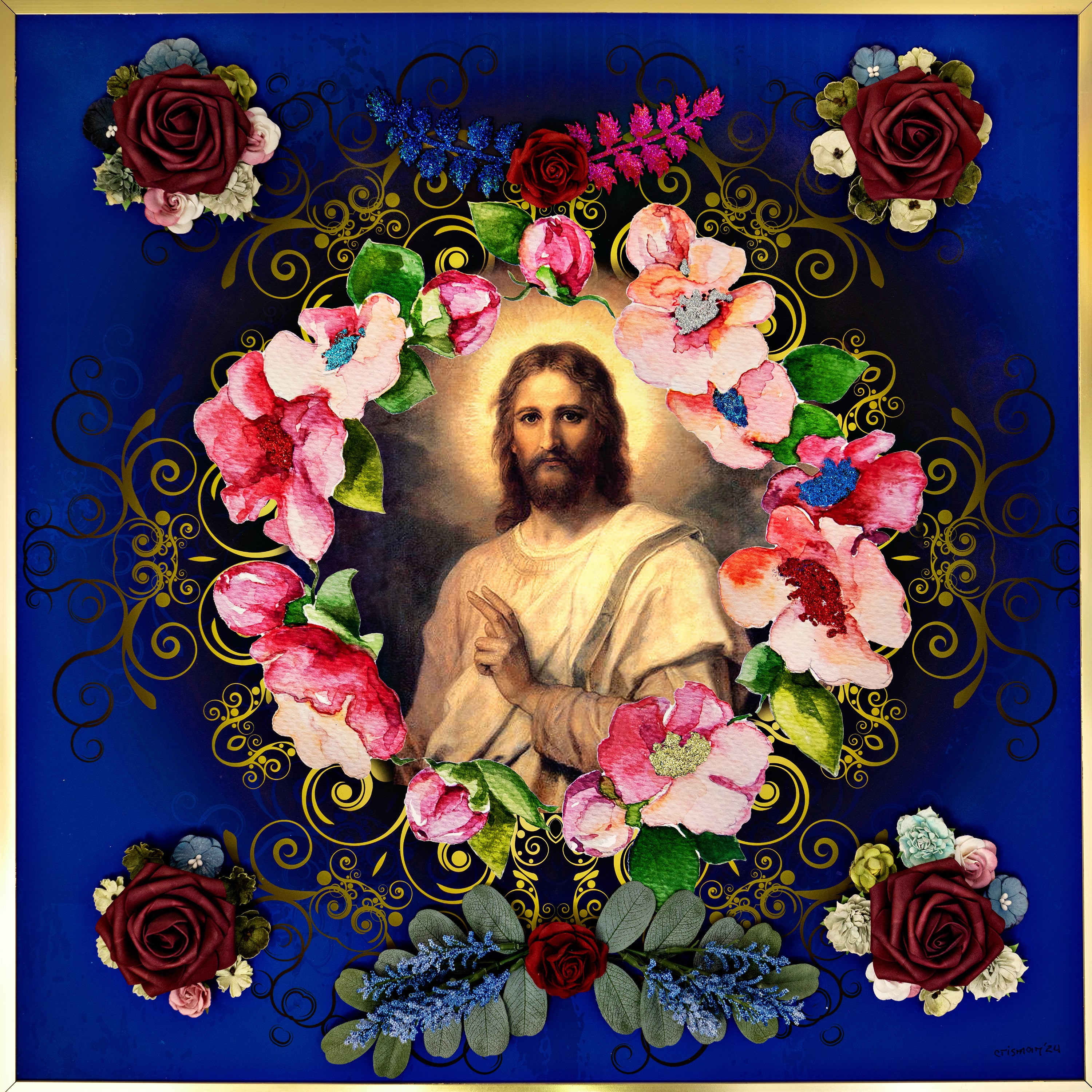 Framed Fine Art Paper Print of Jesus Christ